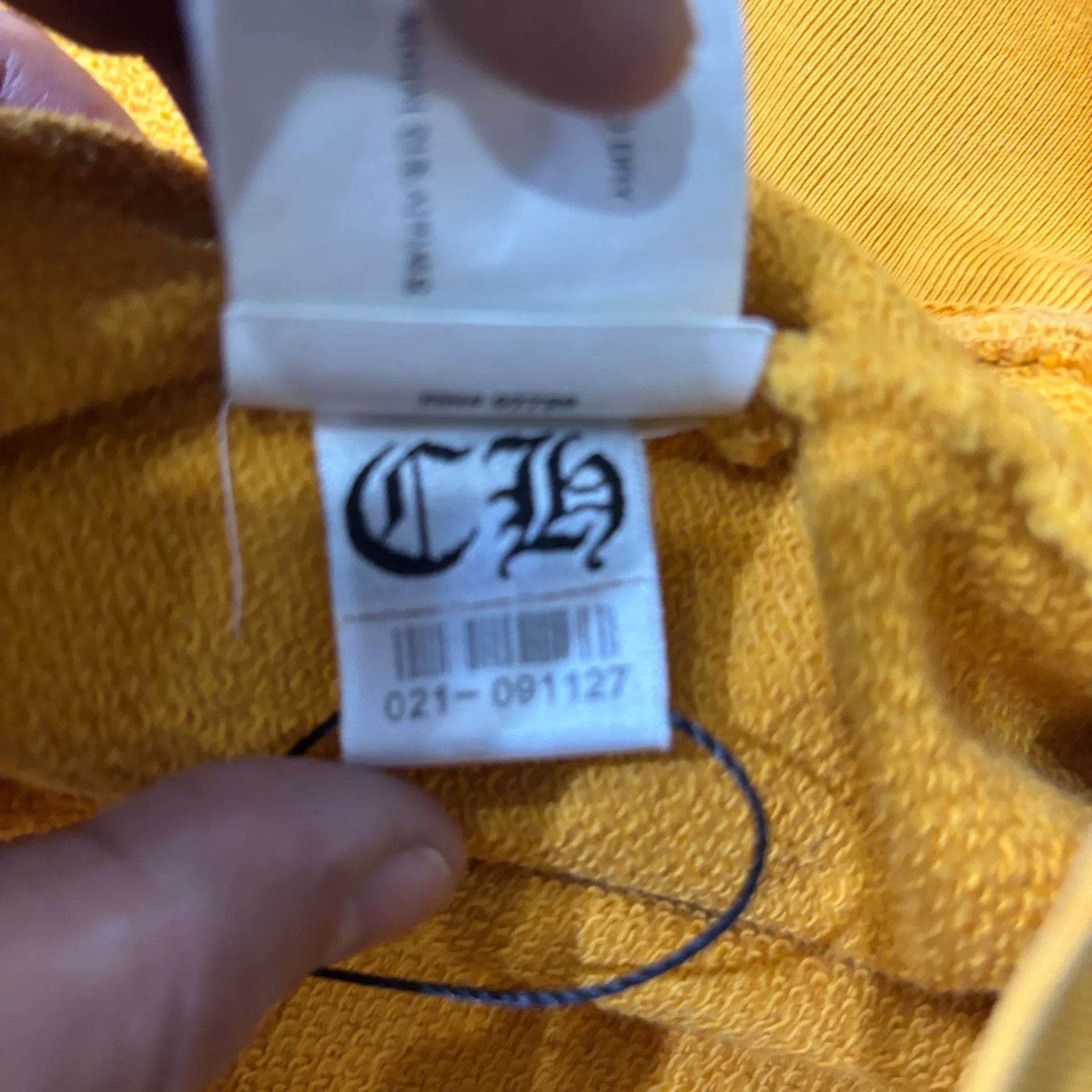 Chrome Hearts Chrome Hearts Yellow Hoodie Sweatshirt Size US XS / EU 42 / 0 - 7 Thumbnail