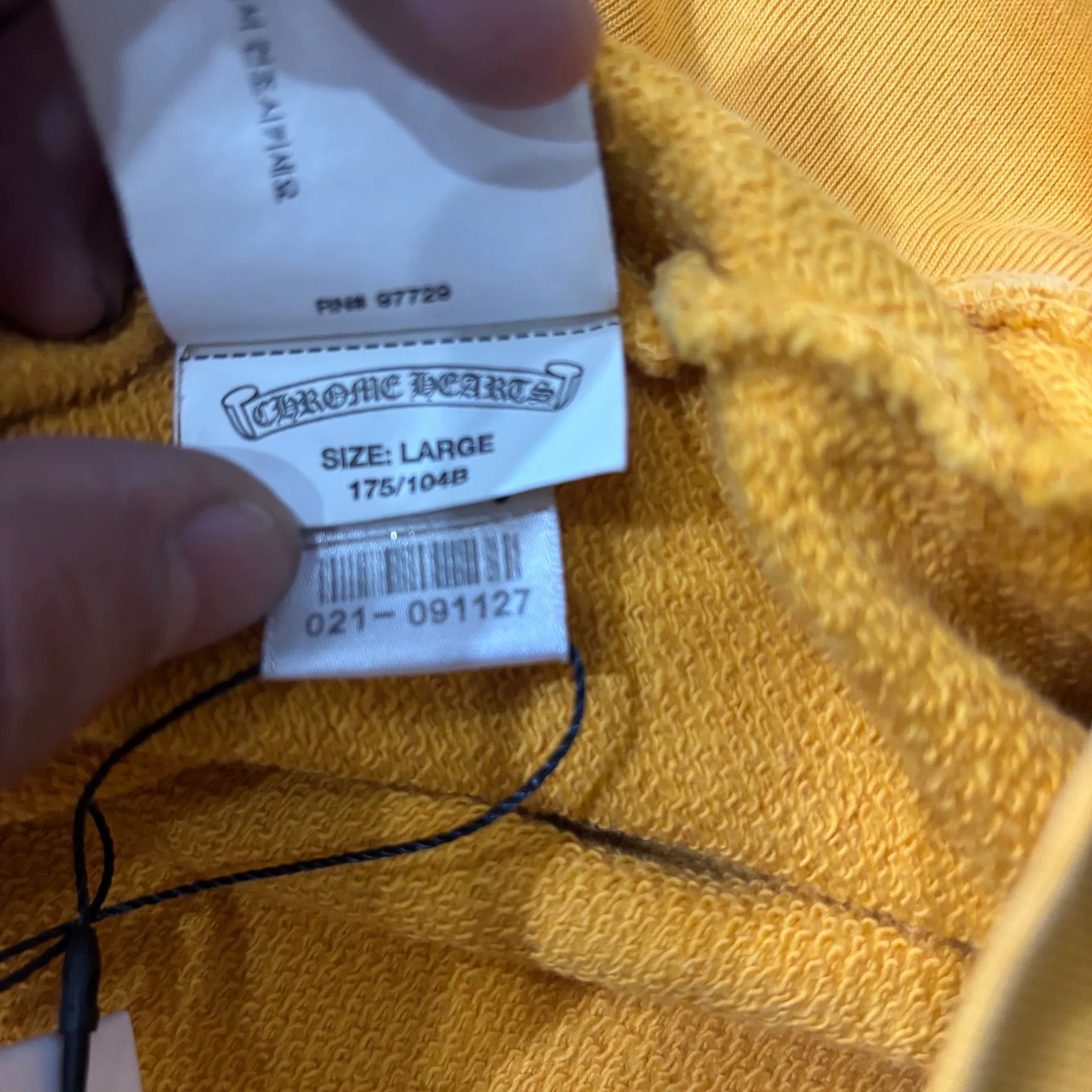 Chrome Hearts Chrome Hearts Yellow Hoodie Sweatshirt Size US XS / EU 42 / 0 - 6 Thumbnail