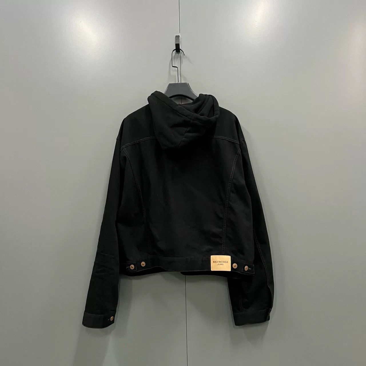 Balenciaga Balenciaga Black Denim Hooded Jacket Size US L / EU 52-54 / 3 - 2 Thumbnail