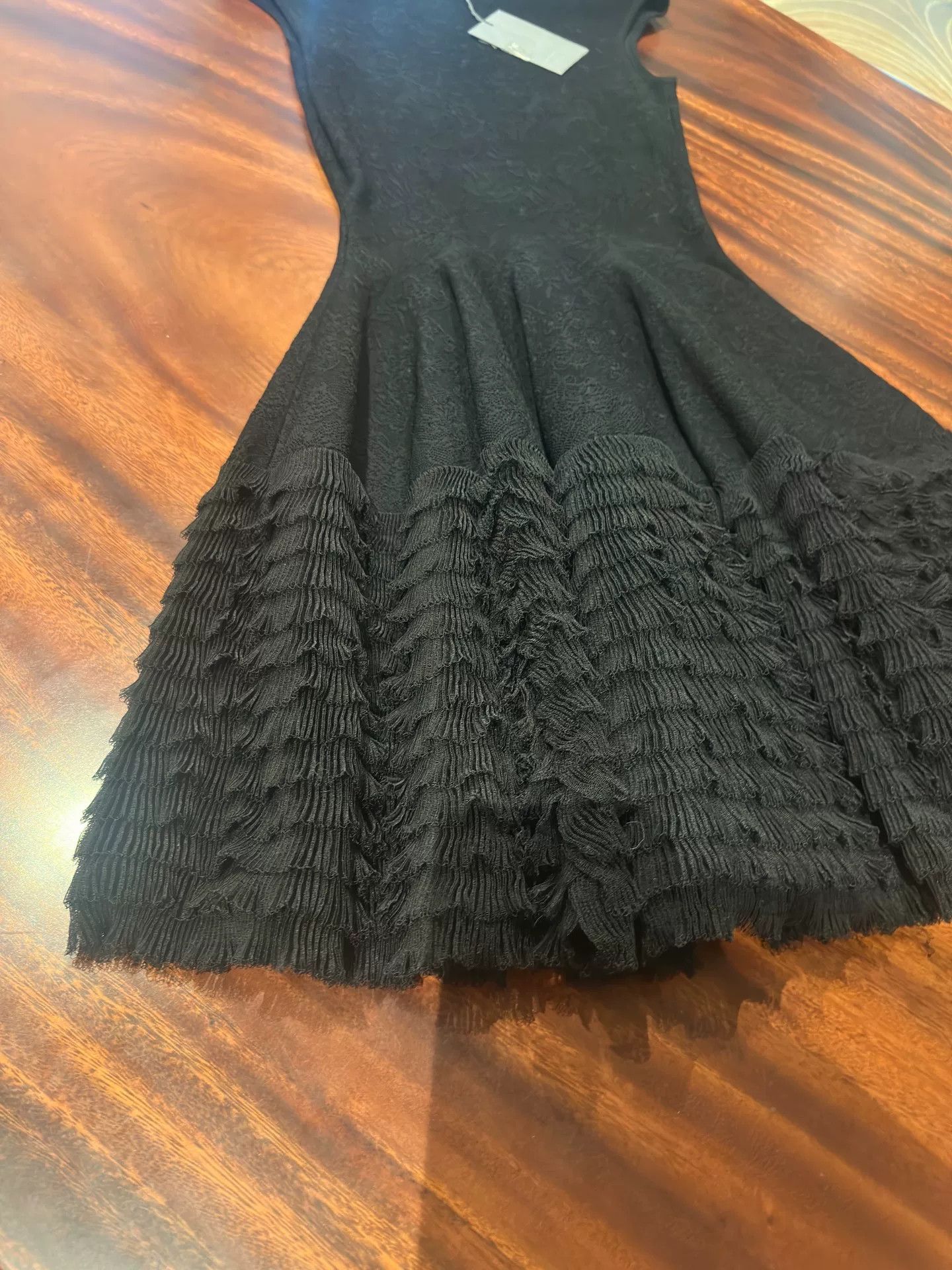 alexander mcqueen black lace dress Lace Panel Midi Dress Alexander McQueen main image 1