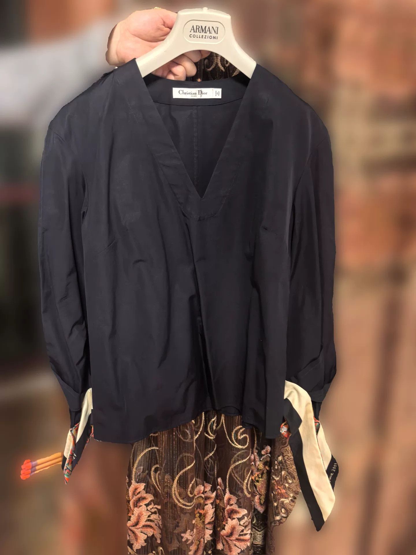 Dior dior black v-neck cotton shirt Size US M / EU 48-50 / 2 - 2 Thumbnail