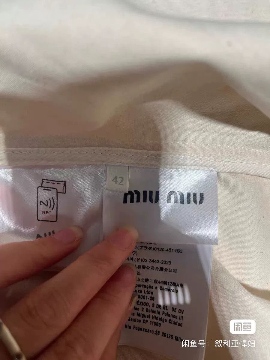 Miu Miu miu miu denim shirt jacket in beige Size US M / EU 48-50 / 2 - 7 Thumbnail