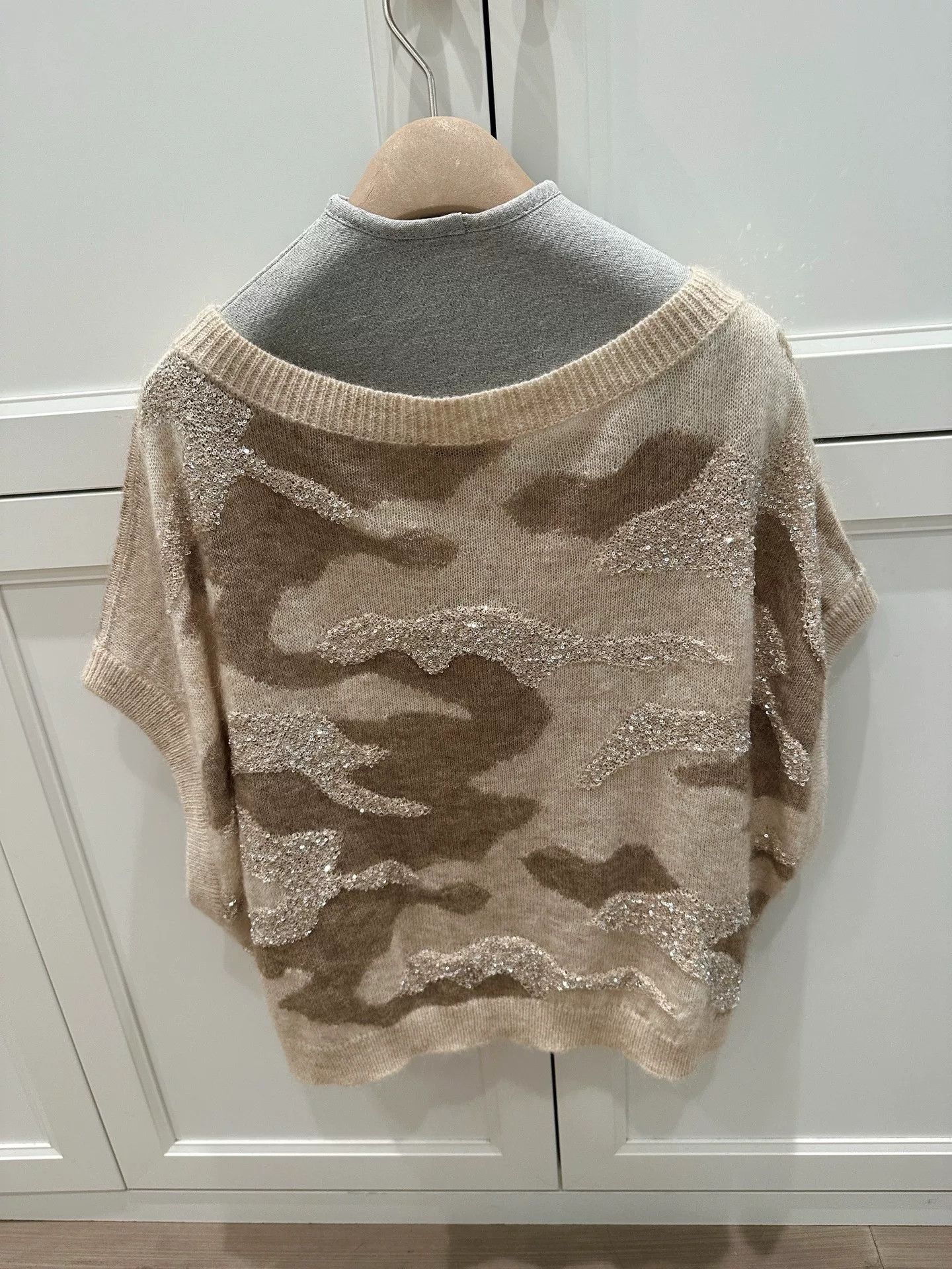 Balenciaga beige sparkling vest by Brunello Cucinelli Size US S / EU 44-46 / 1 - 3 Thumbnail