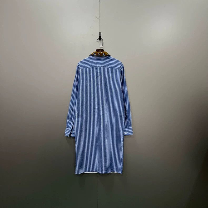 Louis Vuitton Louis Vuitton Striped Logo Shirt Dress Size US 36 / EU 52 - 2 Thumbnail