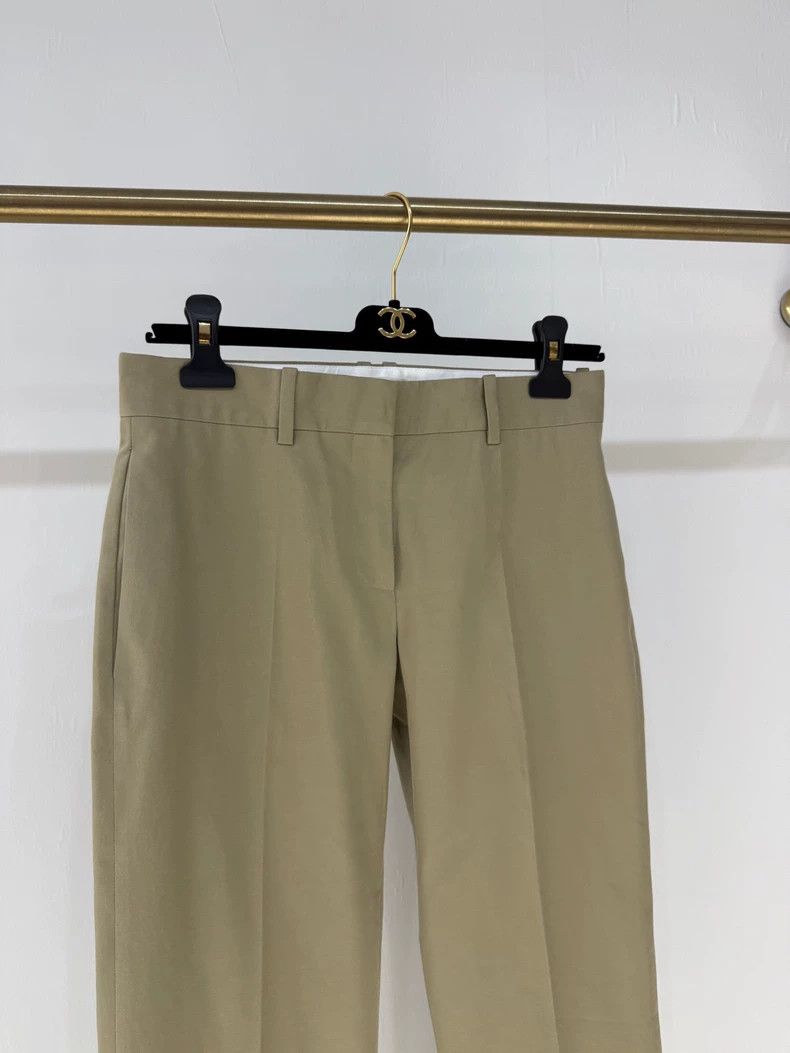 The Row The Row Khaki Straight-Leg Trousers Size US 34 / EU 50 - 4 Thumbnail