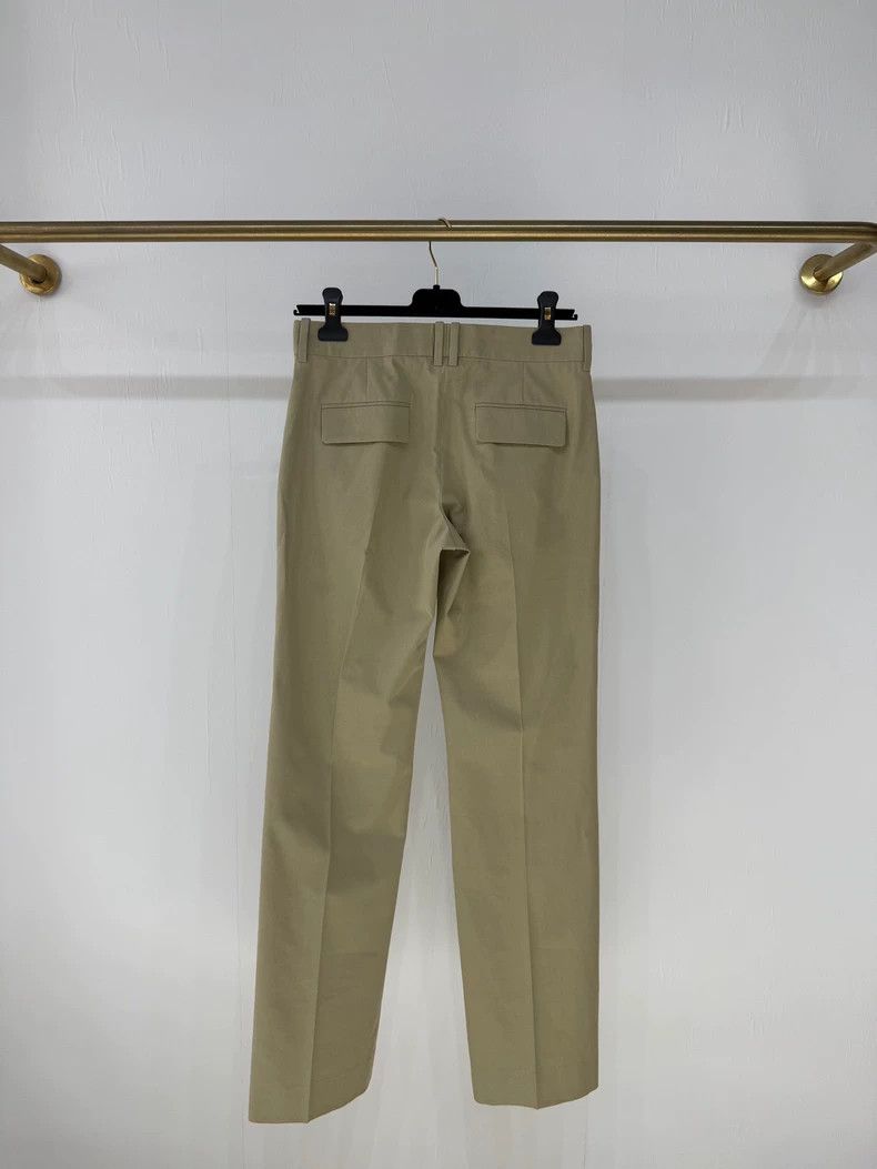 The Row The Row Khaki Straight-Leg Trousers Size US 34 / EU 50 - 2 Thumbnail