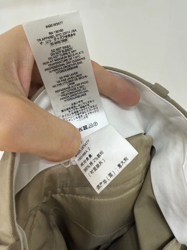 The Row The Row Khaki Straight-Leg Trousers Size US 34 / EU 50 - 7 Thumbnail