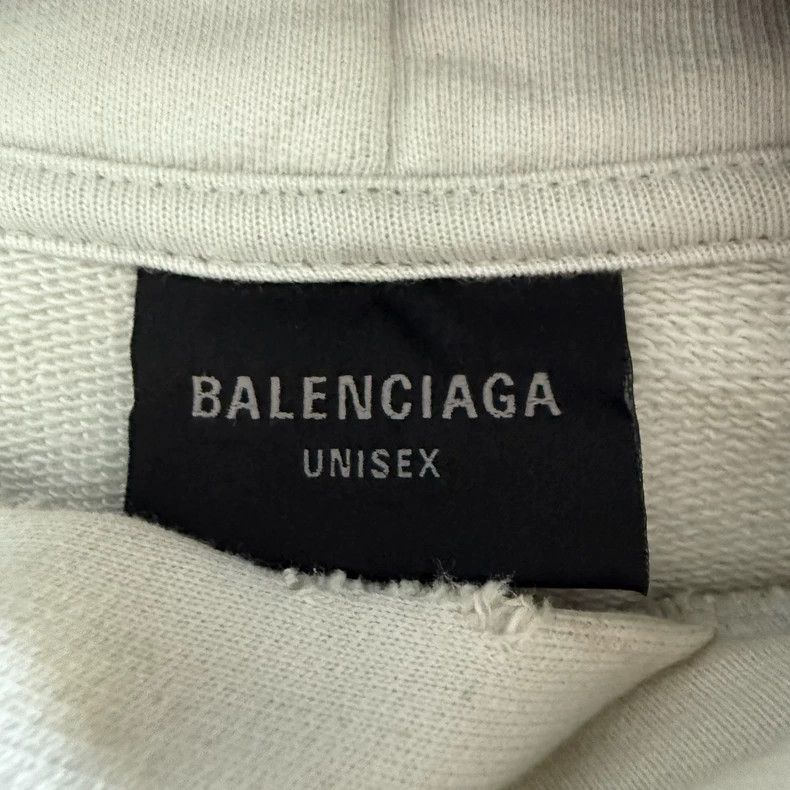 Balenciaga Balenciaga Logo Print Hoodie White Size US L / EU 52-54 / 3 - 3 Thumbnail