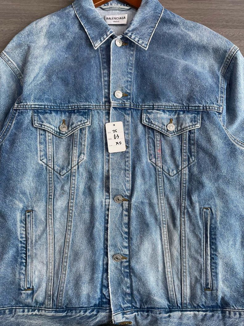 Balenciaga Balenciaga Double B Denim Jacket XS Size US XS / EU 42 / 0 - 9 Thumbnail