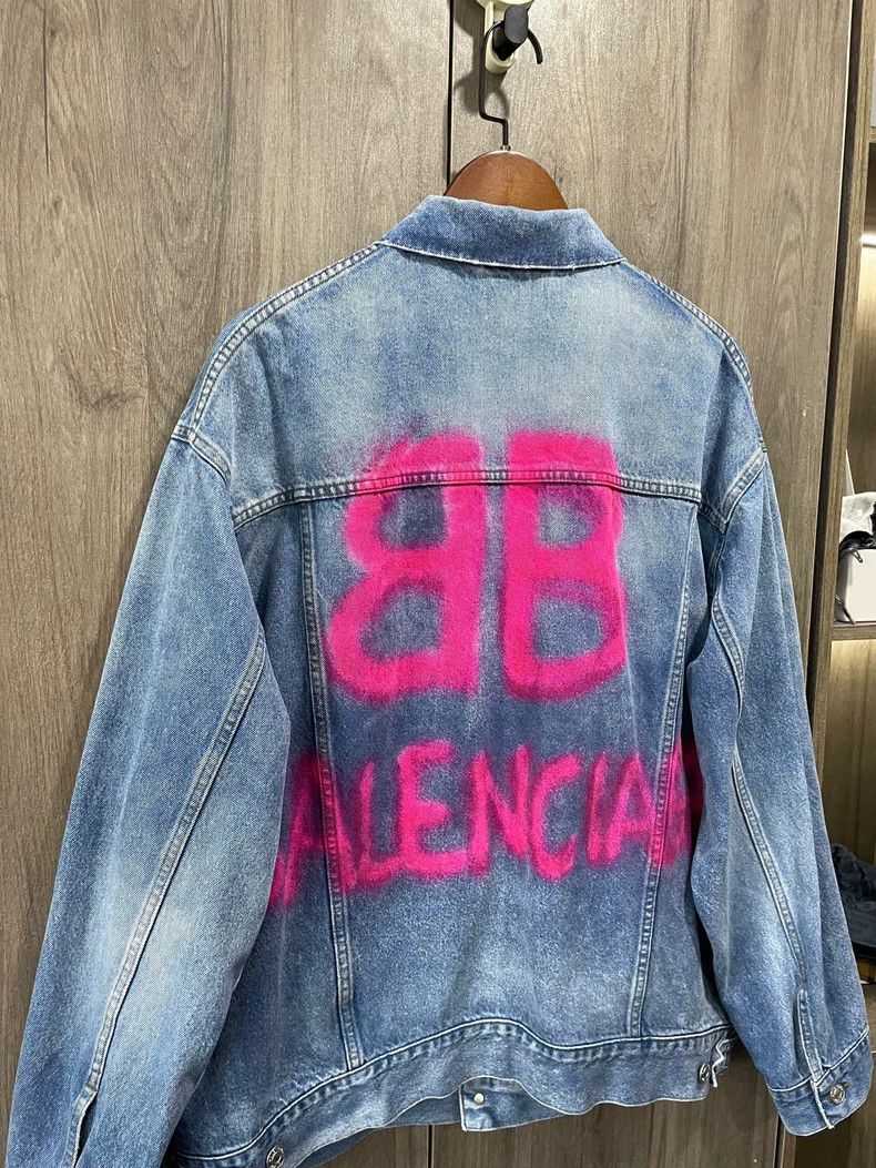 Balenciaga Balenciaga Double B Denim Jacket XS Size US XS / EU 42 / 0 - 7 Thumbnail