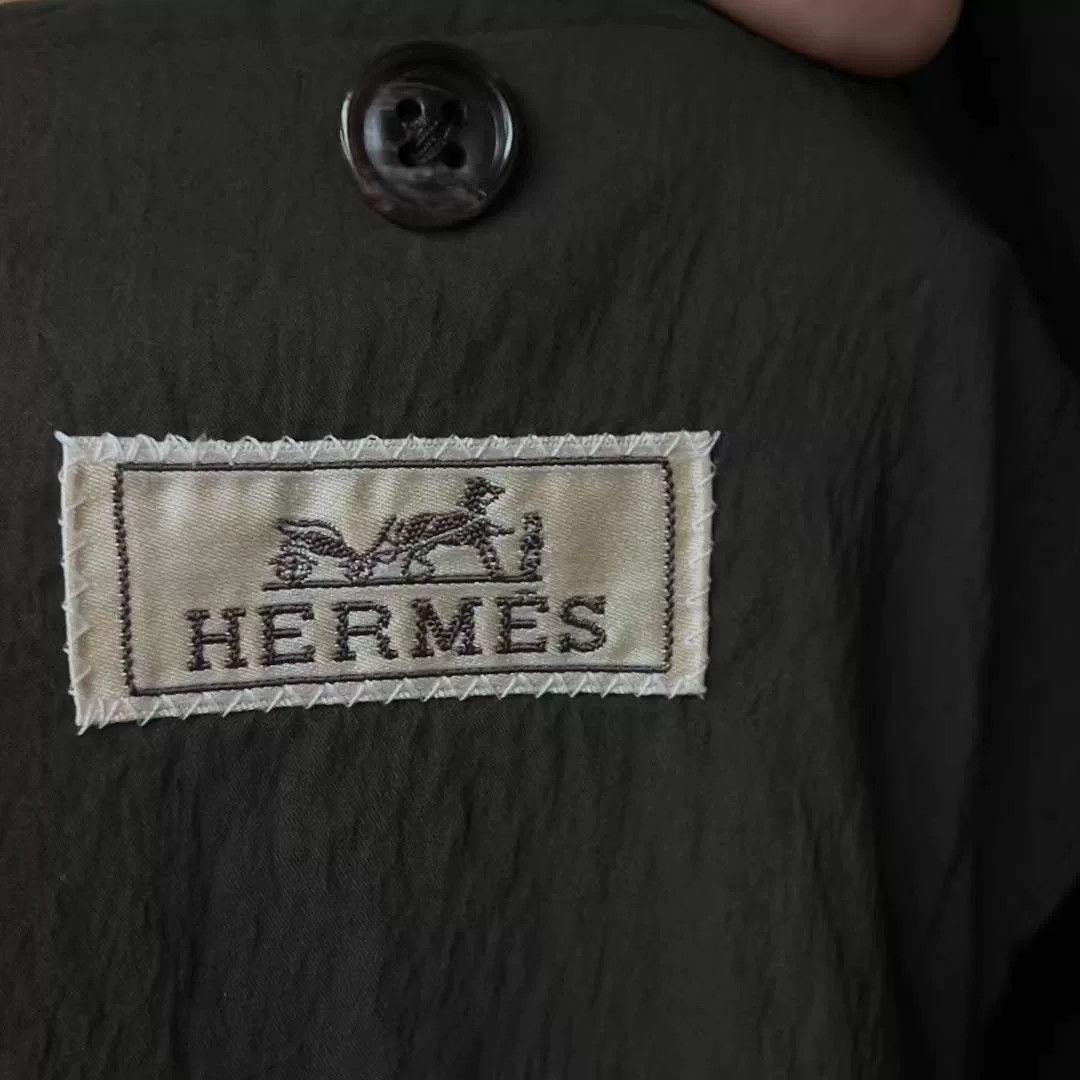 Hermes Hermes Tech Fabric Olive Green Blazer Size US L / EU 52-54 / 3 - 4 Thumbnail