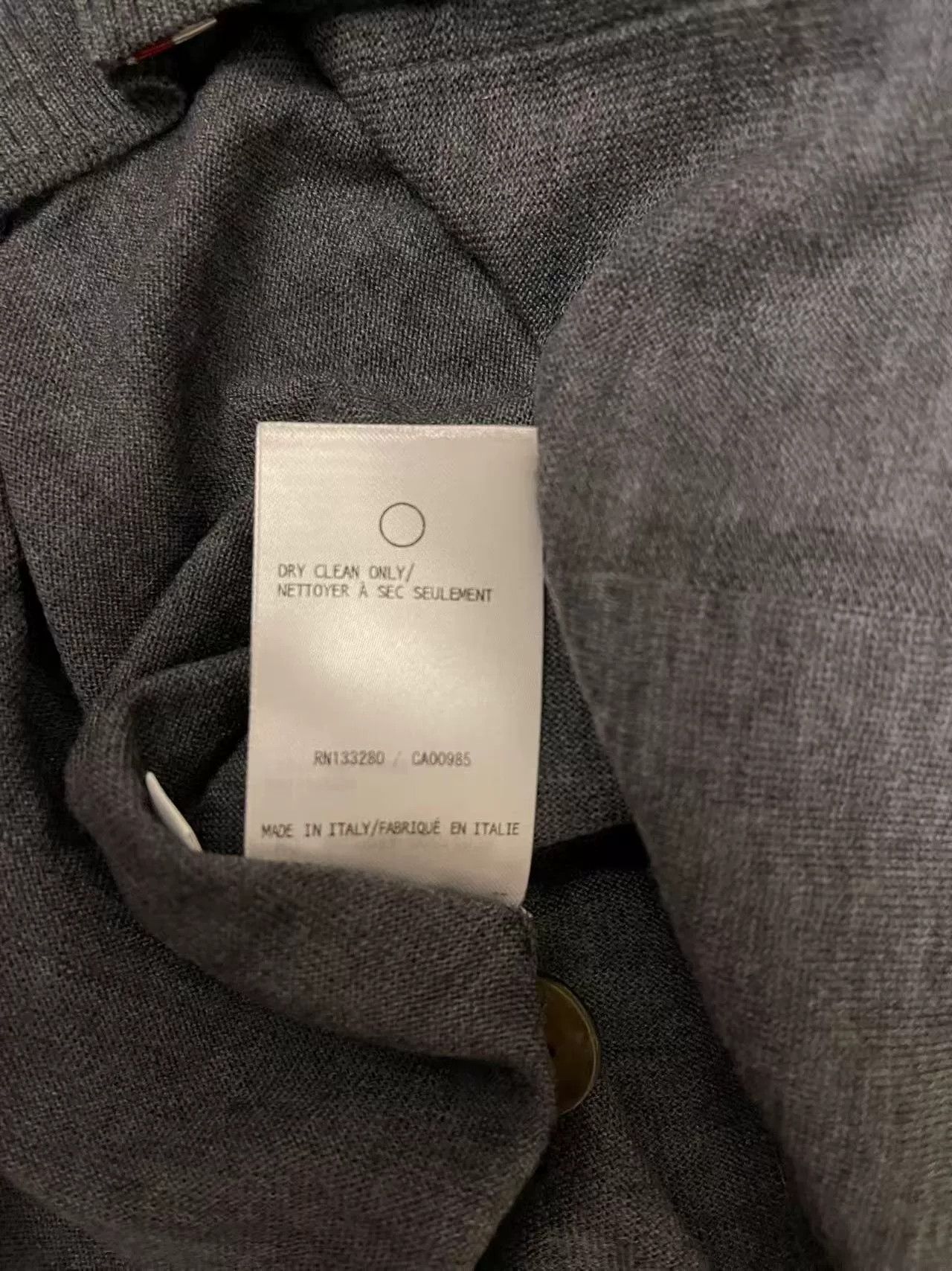 Thom Browne Thom Browne Gray Wool Cardigan with Stripes Size US S / EU 44-46 / 1 - 5 Thumbnail