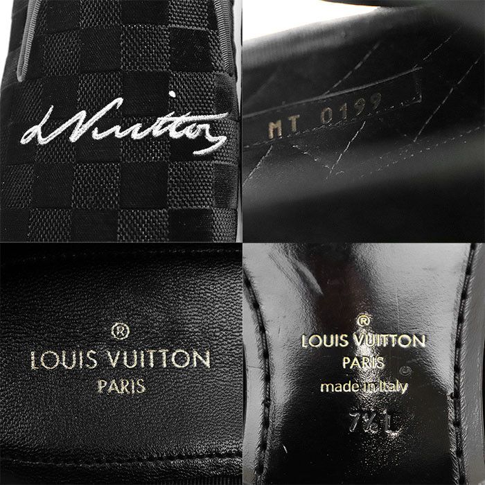 Louis Vuitton Louis Vuitton Louis Vuitton Damier Velour Loafer Canvas Shoes DUTY FREE for USA Size ONE SIZE - 10 Thumbnail