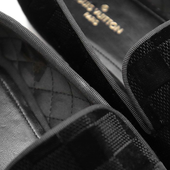 Louis Vuitton Louis Vuitton Louis Vuitton Damier Velour Loafer Canvas Shoes DUTY FREE for USA Size ONE SIZE - 8 Thumbnail