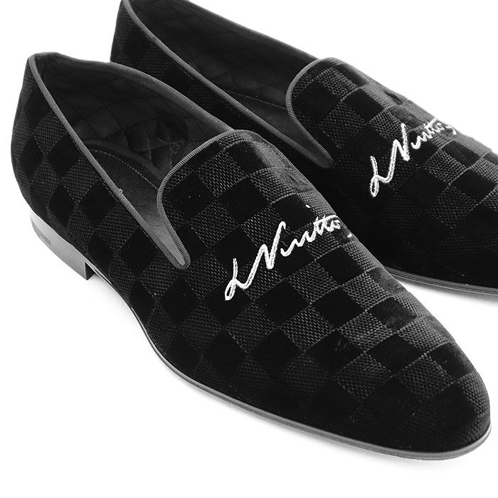 Louis Vuitton Louis Vuitton Louis Vuitton Damier Velour Loafer Canvas Shoes DUTY FREE for USA Size ONE SIZE - 11 Thumbnail