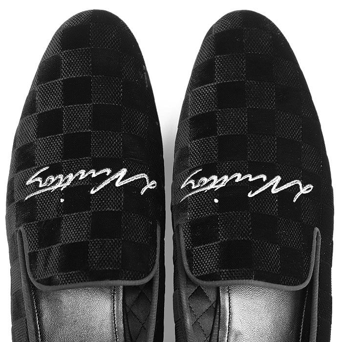 Louis Vuitton Louis Vuitton Louis Vuitton Damier Velour Loafer Canvas Shoes DUTY FREE for USA Size ONE SIZE - 13 Thumbnail