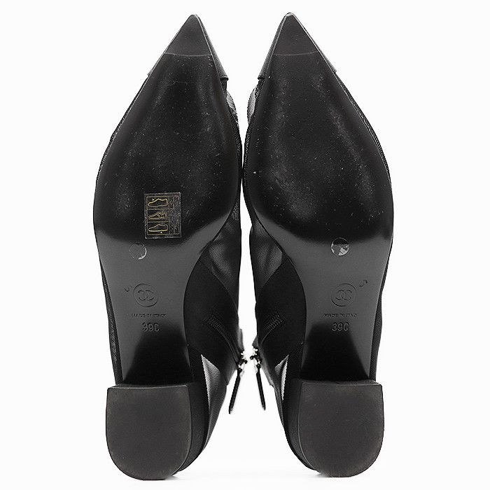 Chanel Chanel Chanel G34544 Camellia Nylon Mesh Short Boots Leather Shoes G34544 DUTY FREE for USA Size ONE SIZE - 9 Thumbnail