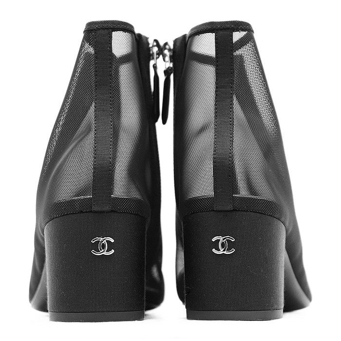 Chanel Chanel Chanel G34544 Camellia Nylon Mesh Short Boots Leather Shoes G34544 DUTY FREE for USA Size ONE SIZE - 7 Thumbnail