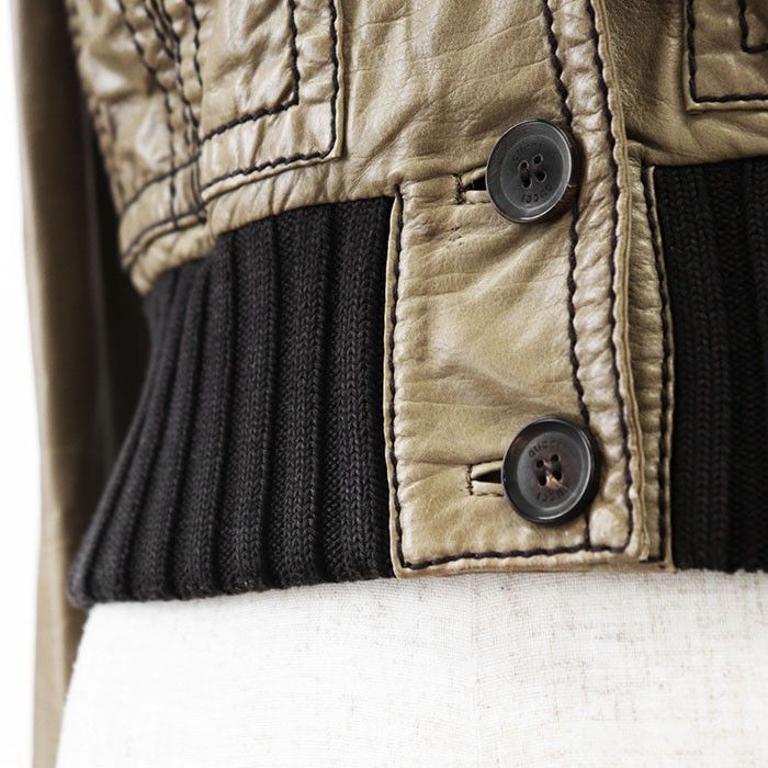 Gucci Gucci Gucci Madonna Bomber Cow Leather Jacket Leather Outerwear DUTY FREE for USA Size ONE SIZE - 14 Thumbnail