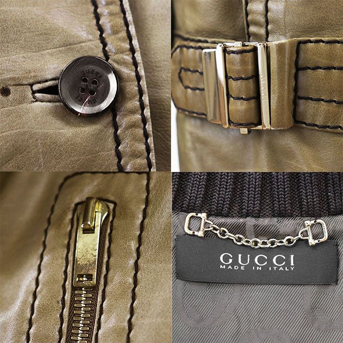 Gucci Gucci Gucci Madonna Bomber Cow Leather Jacket Leather Outerwear DUTY FREE for USA Size ONE SIZE - 3 Thumbnail