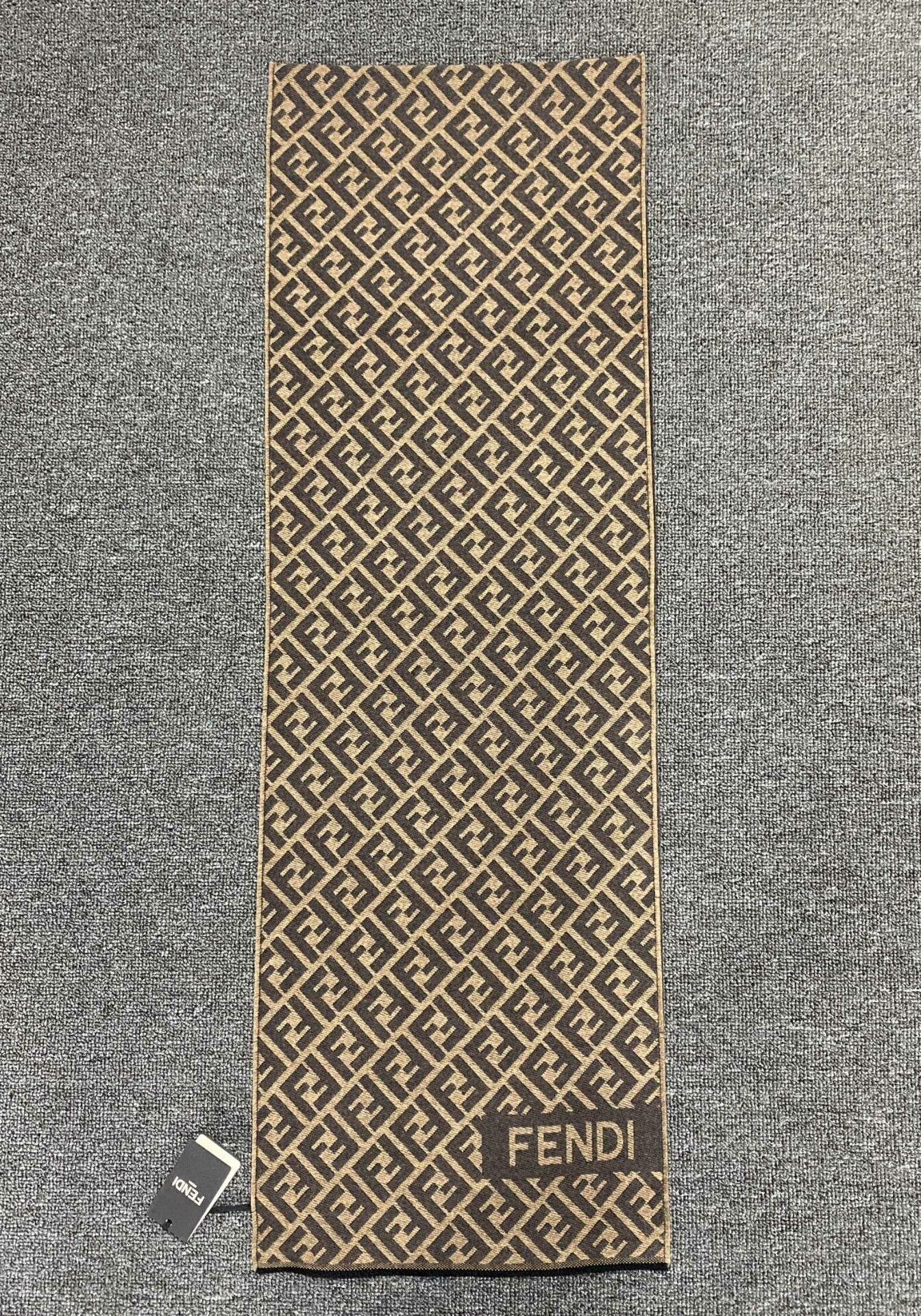 Fendi Fendi Wool All-over Print Scarf Size ONE SIZE - 3 Thumbnail