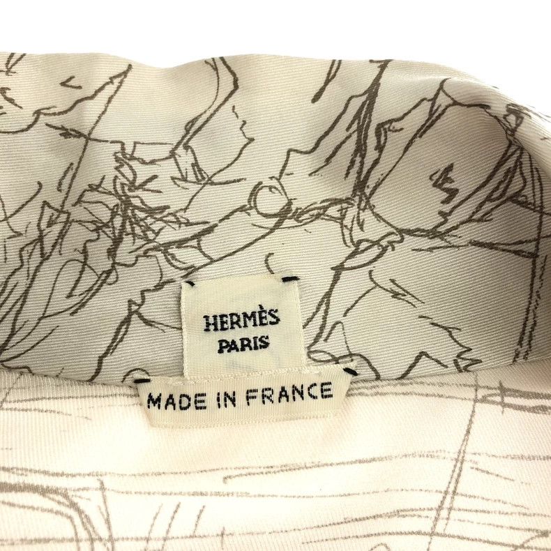 Hermes Hermes Silk Hand-drawn Pattern Blouse Size US XS / EU 42 / 0 - 4 Thumbnail
