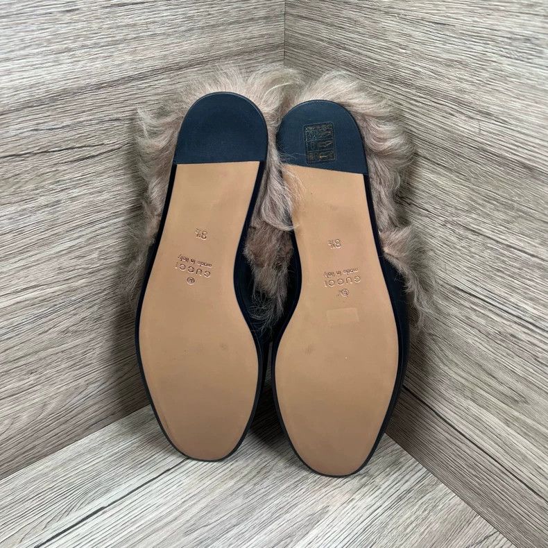 Gucci Gucci Cat Head Embroidered Fur Mules Size US 8 / EU 41 - 7 Thumbnail