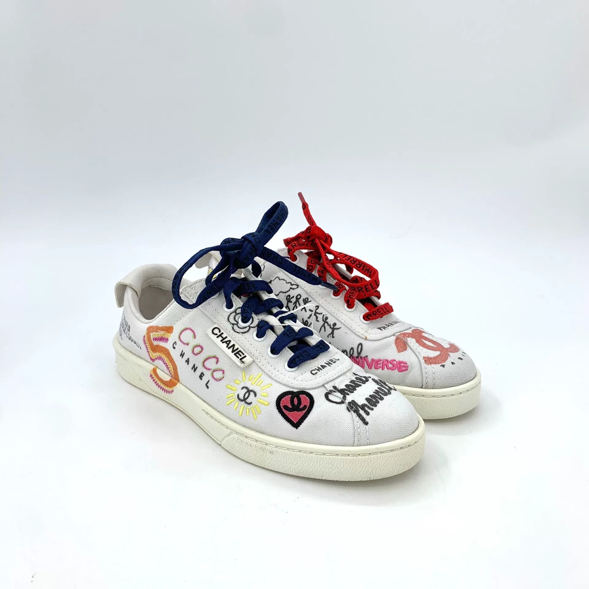 Chanel Chanel x Pharrell Graffiti Casual Sneakers Size US 6 / IT 36 - 2 Thumbnail