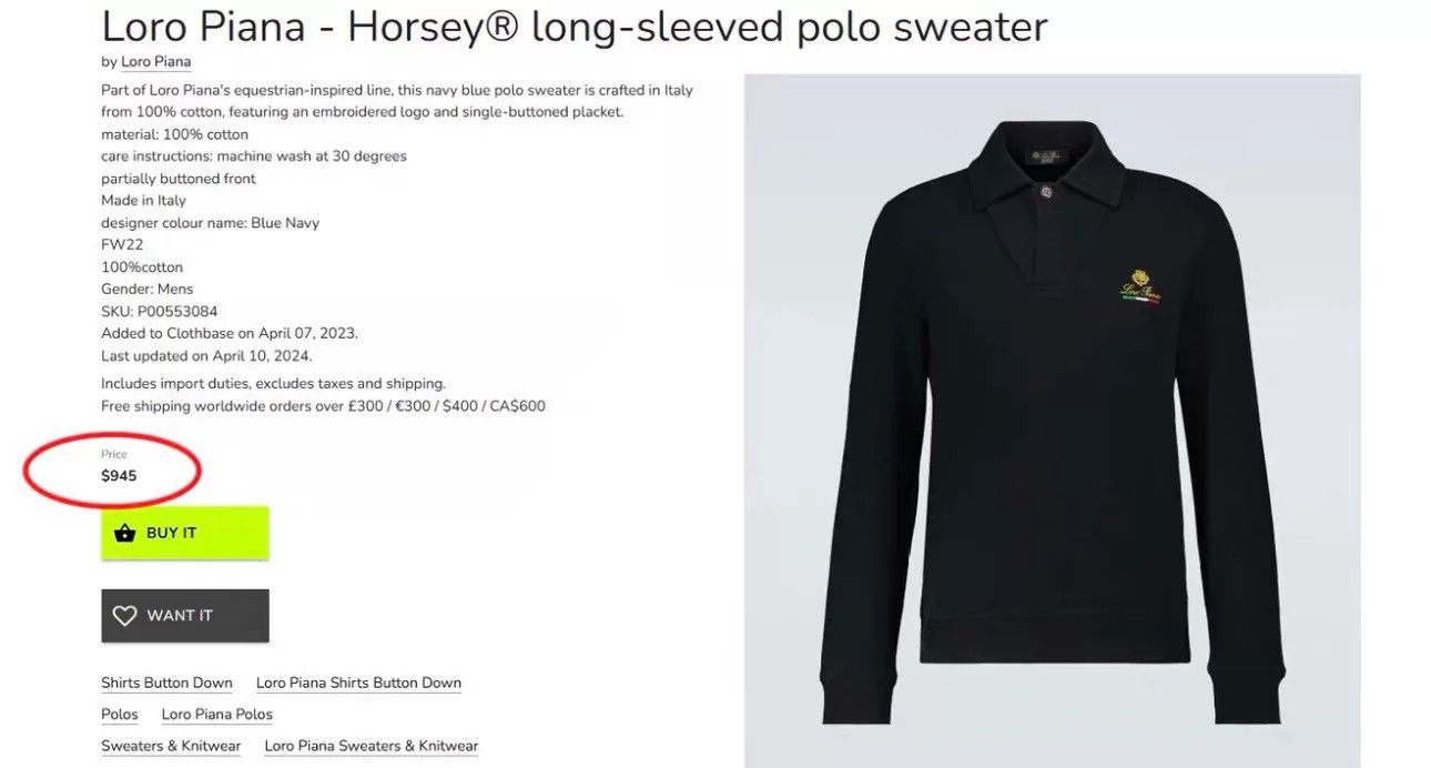 Loro Piana Loro Piana Horsey Knit Long Polo Size US L / EU 52-54 / 3 - 8 Thumbnail