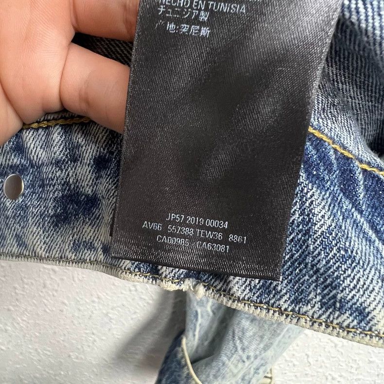 Balenciaga Balenciaga Marble Denim Jacket Size US M / EU 48-50 / 2 - 6 Thumbnail