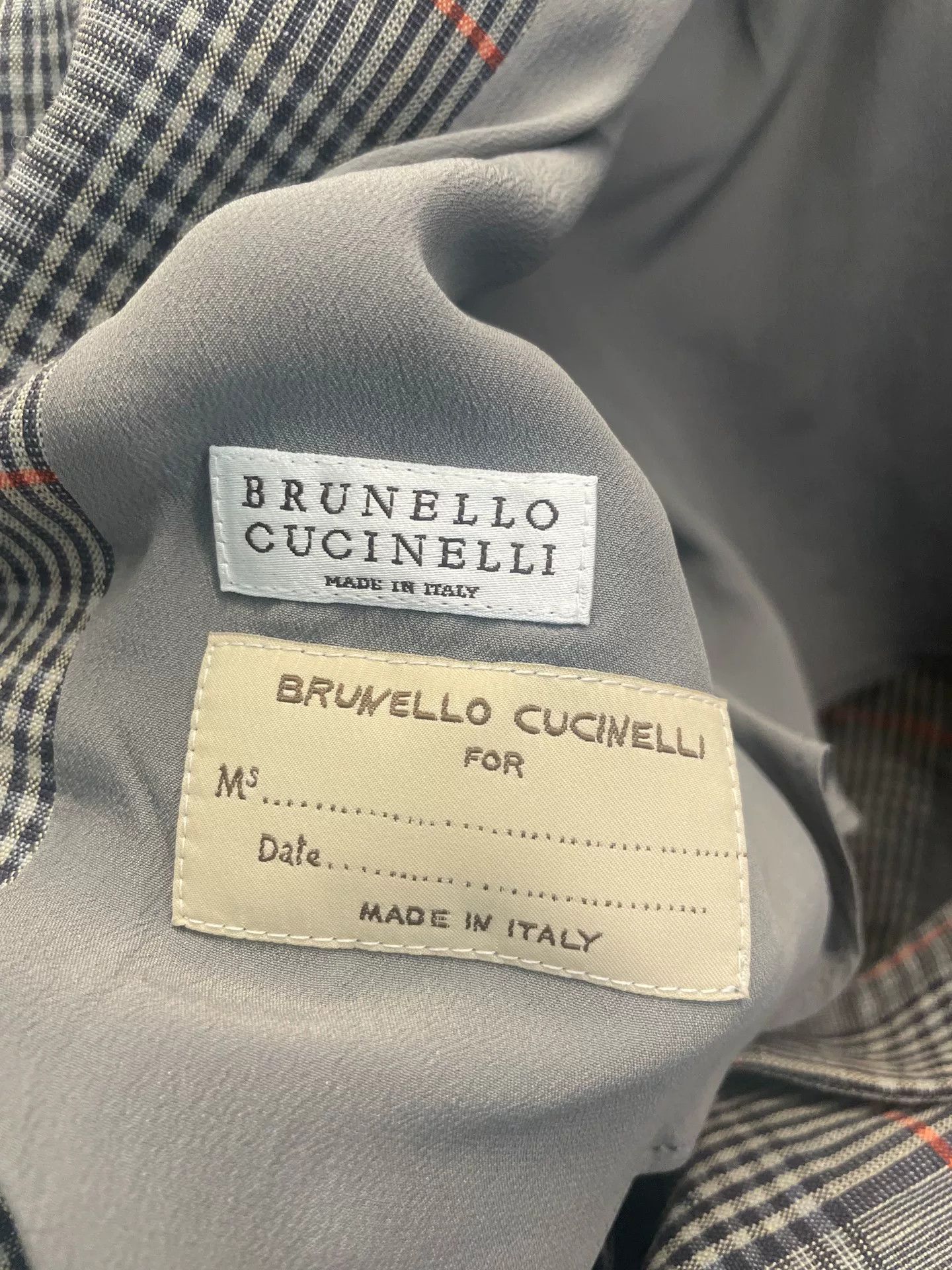 Brunello Cucinelli Brunello Cucinelli Gray Plaid Blazer Size US XS / EU 42 / 0 - 3 Thumbnail