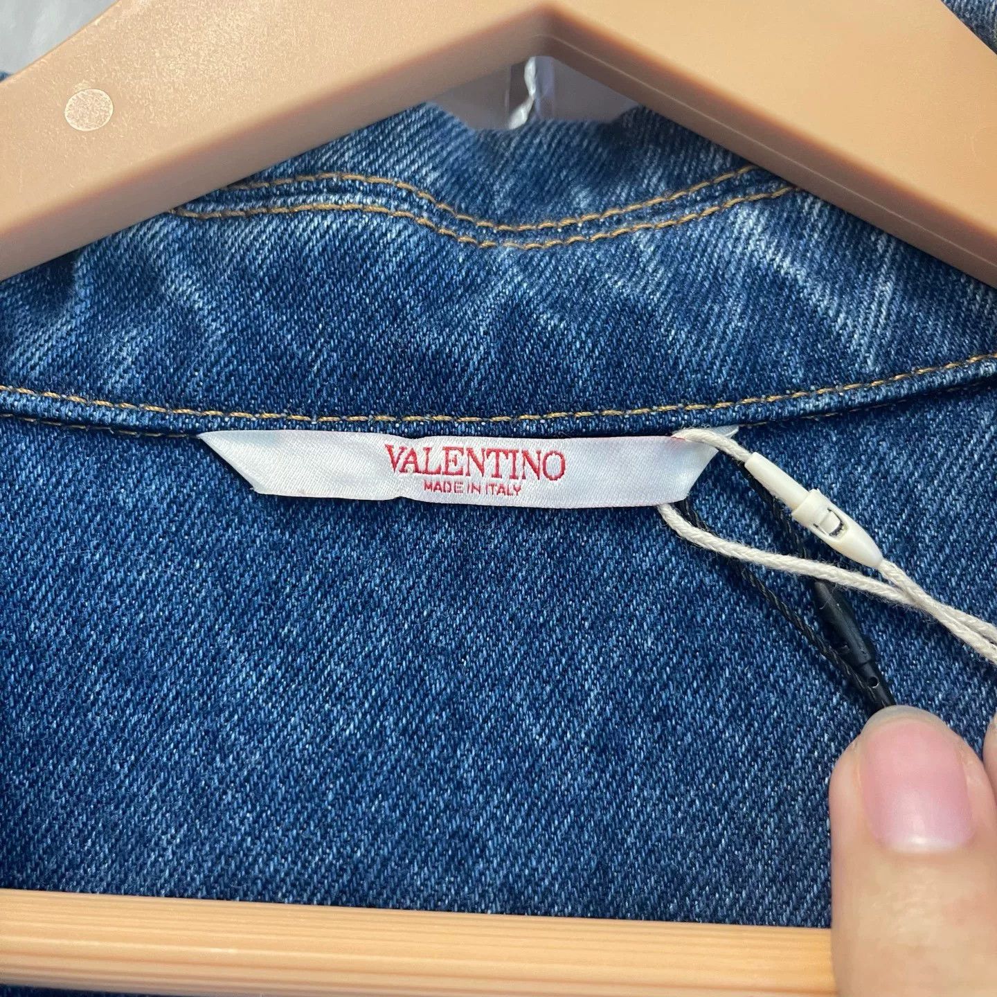 Valentino Valentino Big V Logo Denim Jacket Size US XL / EU 56 / 4 - 3 Thumbnail