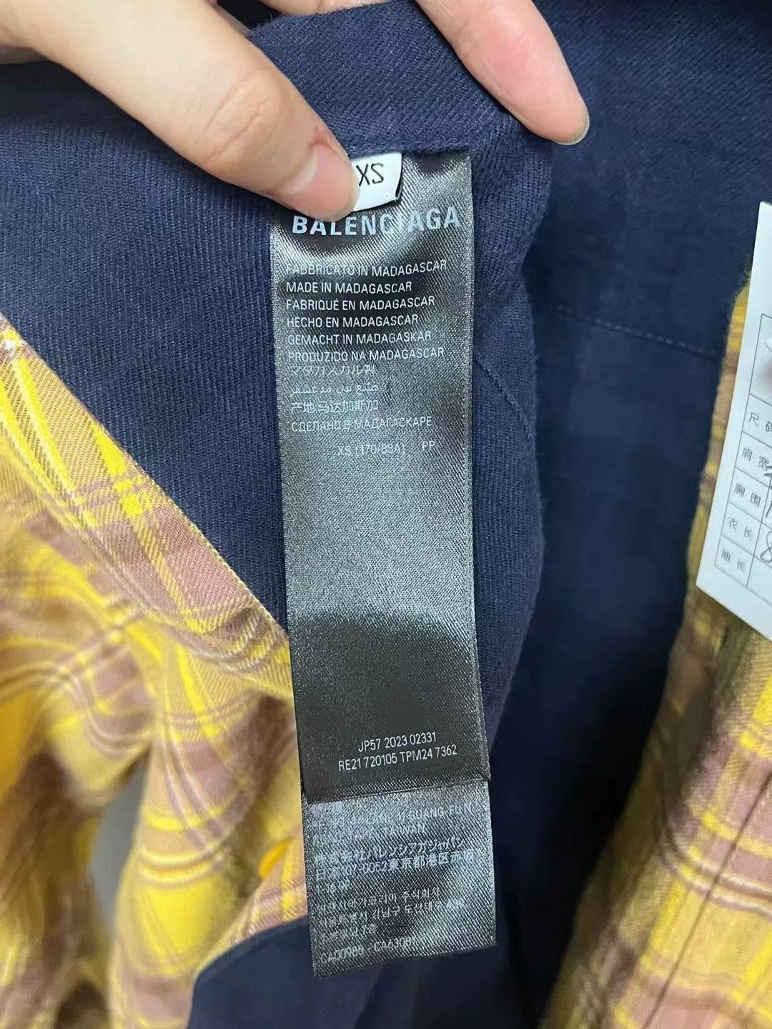 Balenciaga Balenciaga Double-Faced Flannel Shirt Size US XS / EU 42 / 0 - 5 Thumbnail
