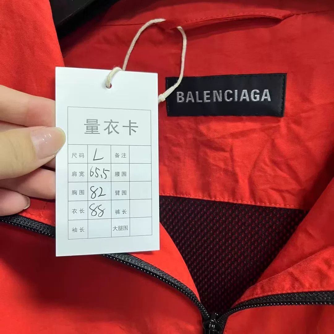 Balenciaga Balenciaga Black Red Logo Zip Jacket Size US L / EU 52-54 / 3 - 3 Thumbnail