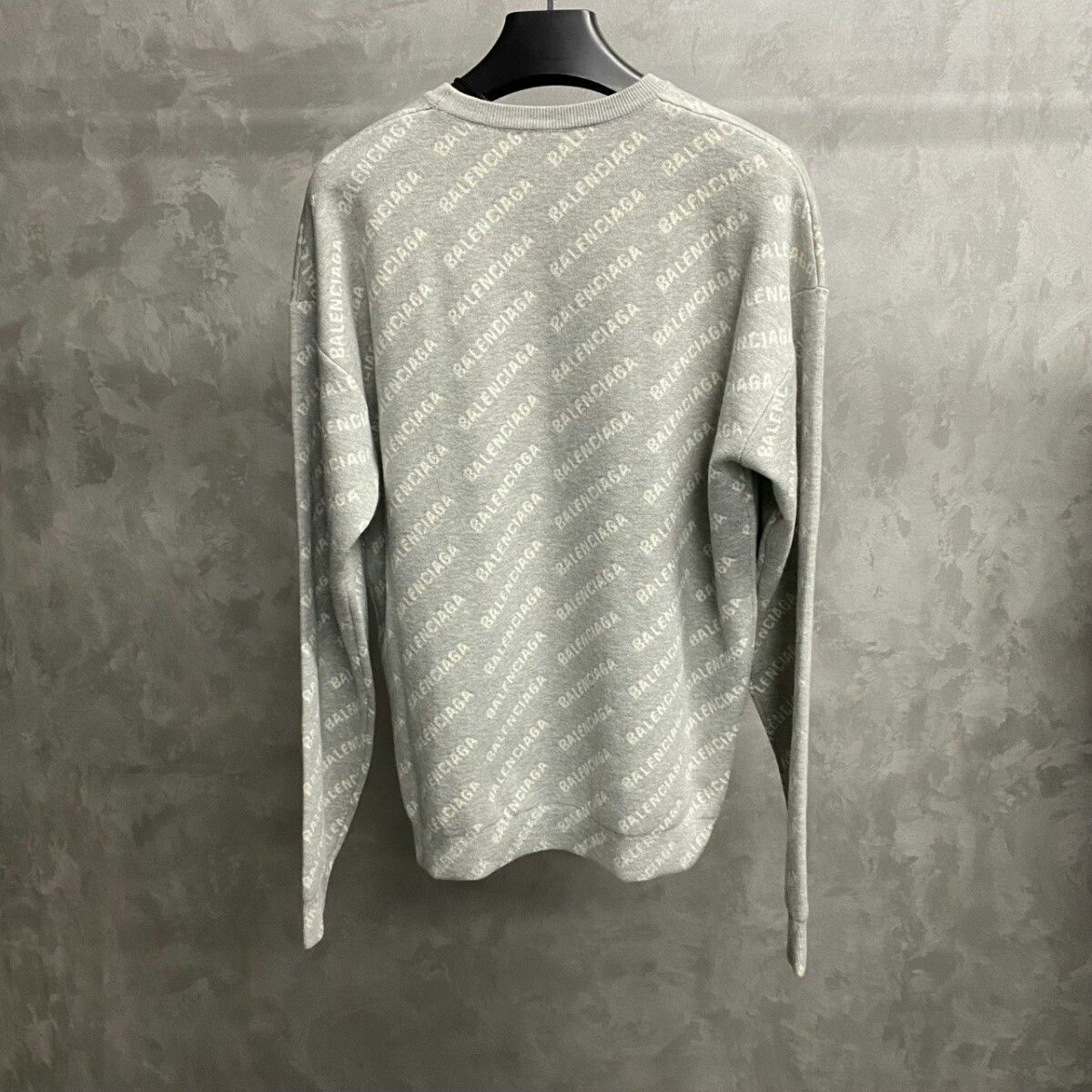 Balenciaga Balenciaga Gray Logo Knit Sweater Size US XS / EU 42 / 0 - 2 Thumbnail