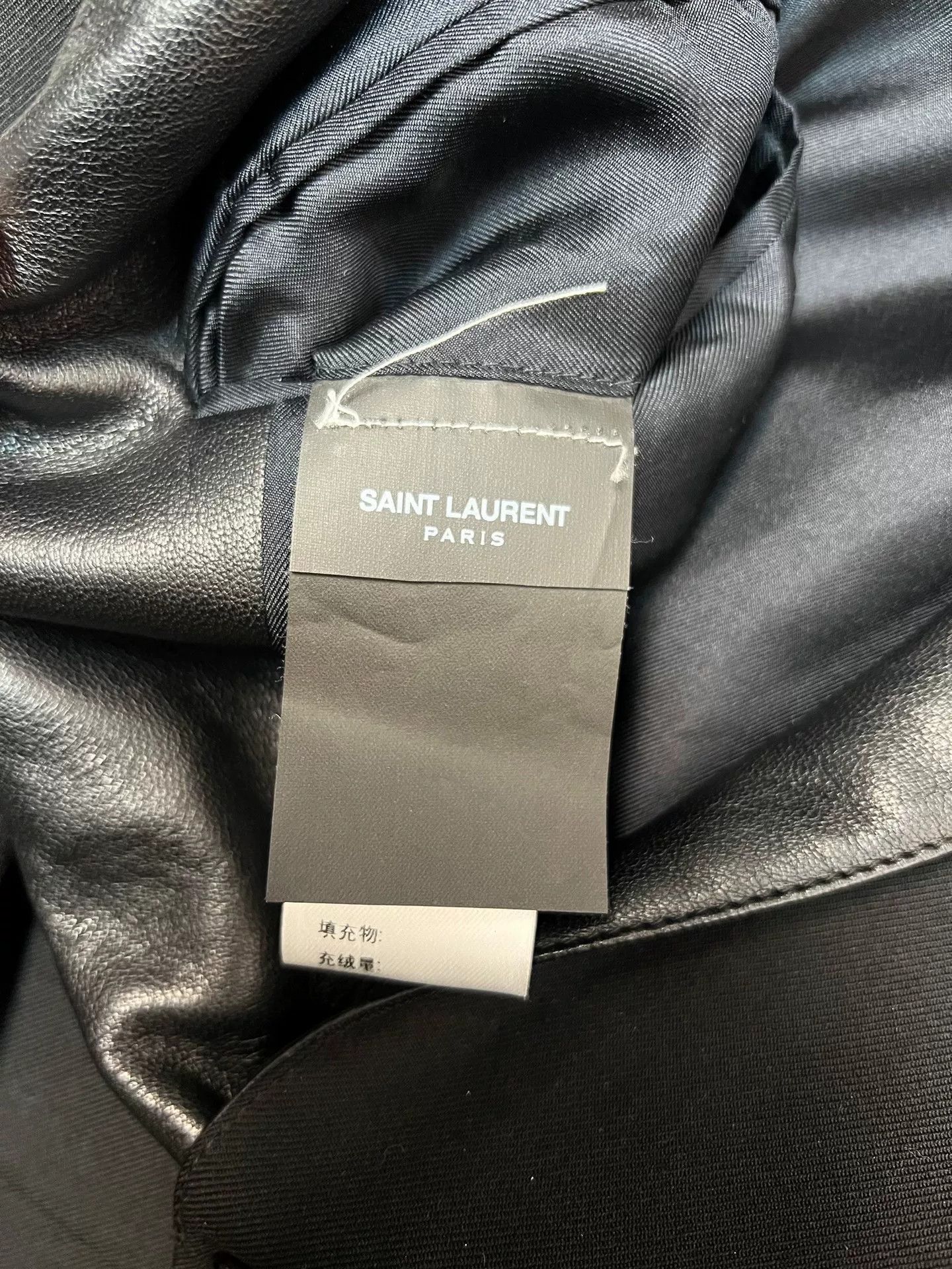Saint Laurent Paris saint laurent black leather lapel blazer Size US L / EU 52-54 / 3 - 5 Thumbnail