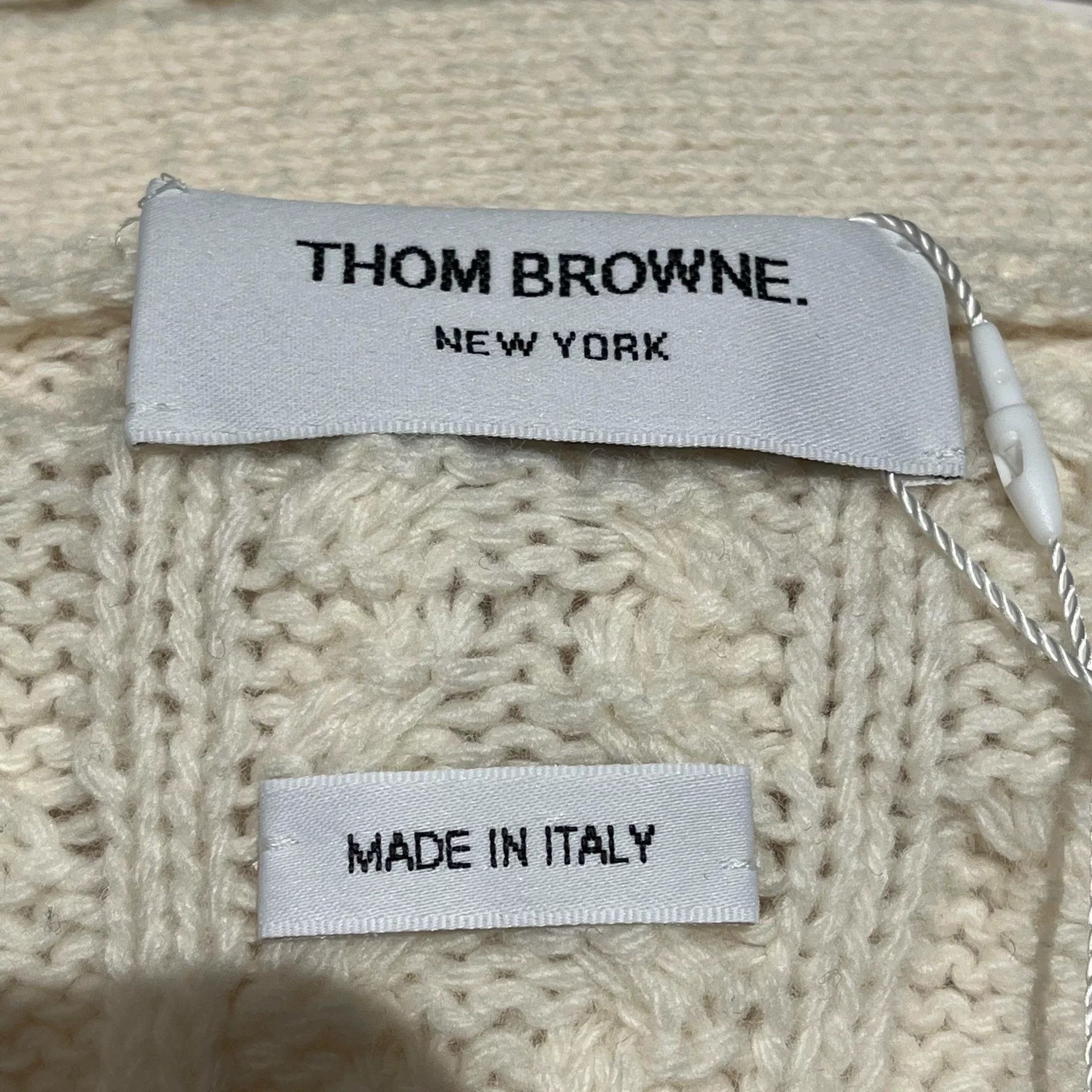 Thom Browne thom browne white knit cardigan with stripes Size US M / EU 48-50 / 2 - 3 Thumbnail