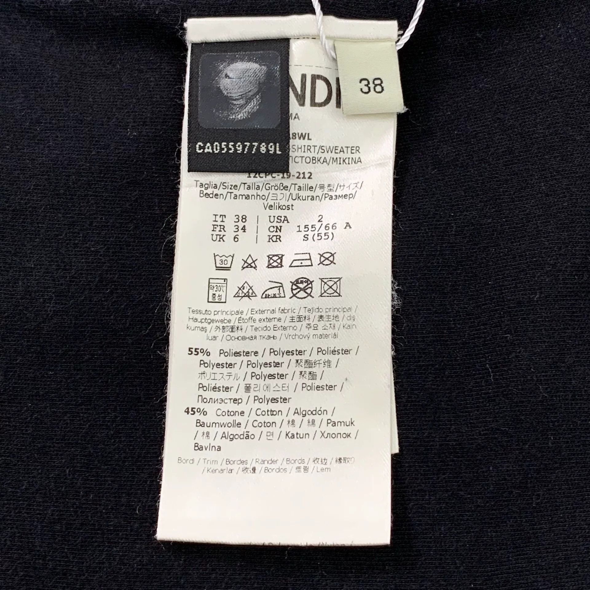 Fendi Fendi Black Logo Zip Jacket Size S Size US S / EU 44-46 / 1 - 6 Thumbnail