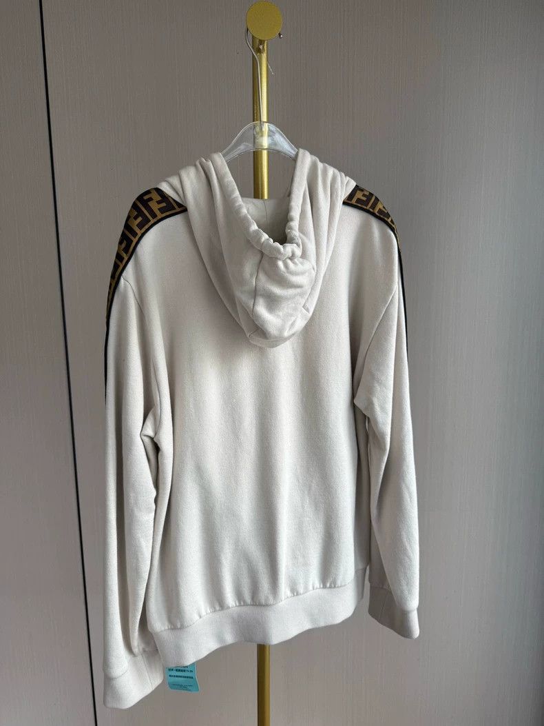 Fendi Fendi White Hooded Sweatshirt E0276 Size US M / EU 48-50 / 2 - 2 Thumbnail