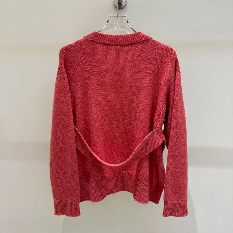 Hermes Hermes Solid V-neck Cashmere Sweater Size S / US 4 / IT 40 - 4 Thumbnail