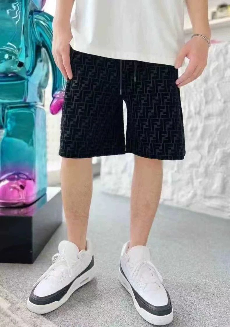 Fendi Fendi Black Flocked Monogram Shorts Size US 36 / EU 52 - 7 Thumbnail