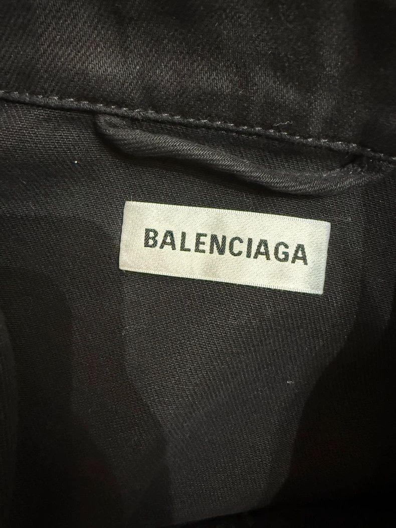 Balenciaga Balenciaga Crew Black Denim Jacket Size US XS / EU 42 / 0 - 4 Thumbnail