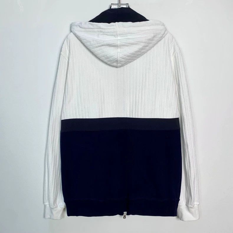 Brunello Cucinelli Brunello Cucinelli Striped Hooded Jacket Size US M / EU 48-50 / 2 - 2 Thumbnail
