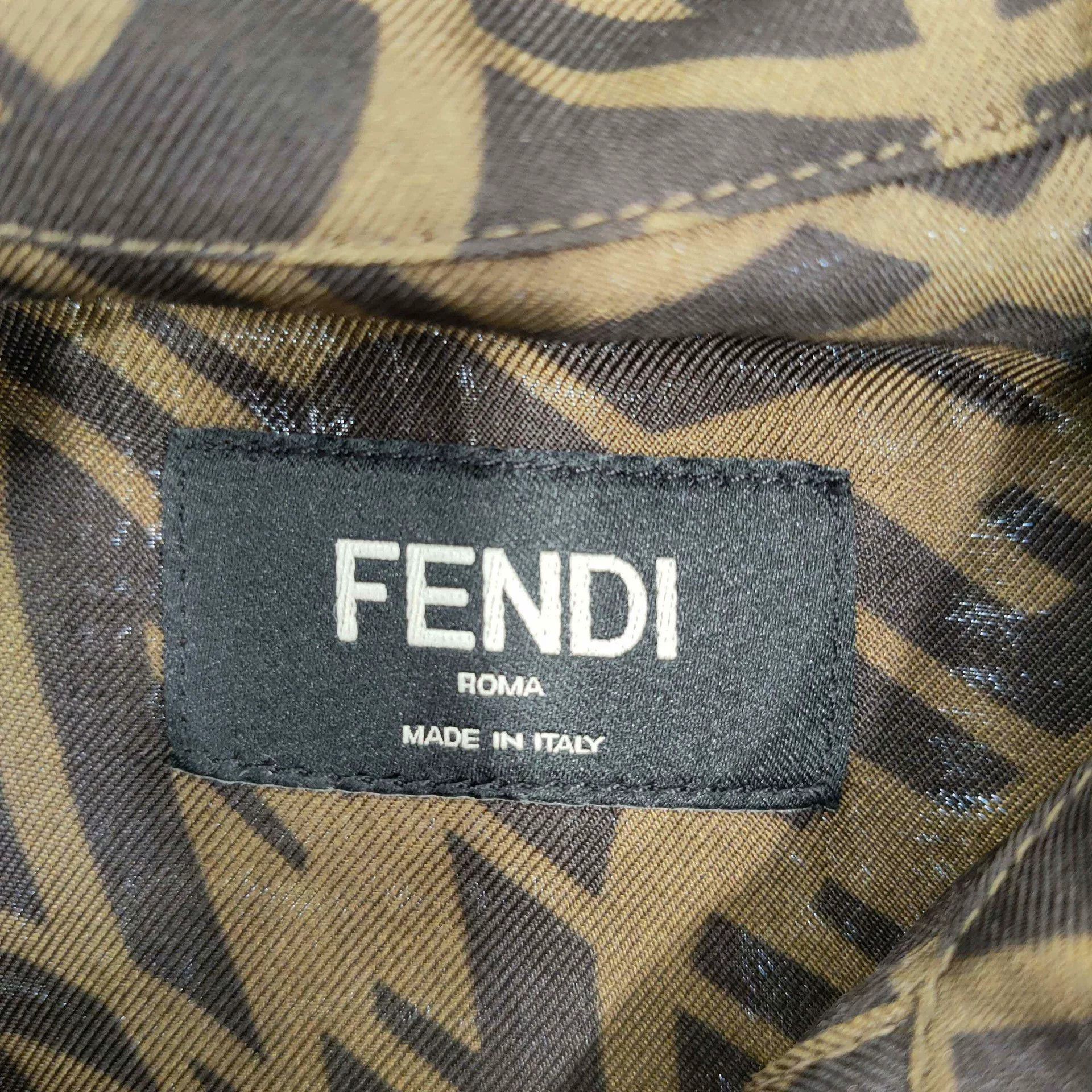 Fendi FENDI Double F Print Short Sleeve Shirt Size US L / EU 52-54 / 3 - 3 Thumbnail