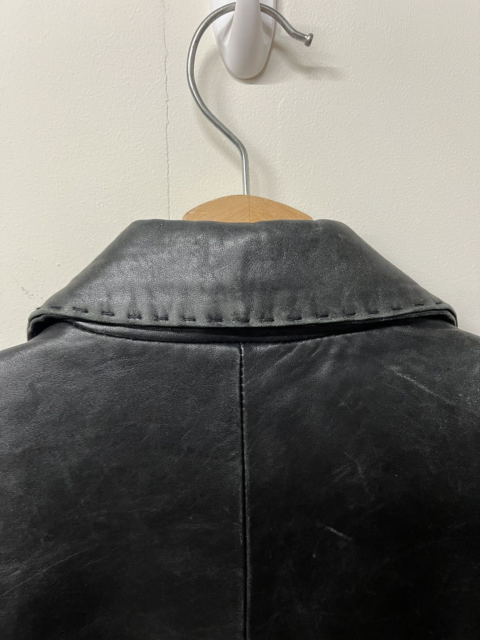 Leather × Wilsons Leather Vintage 2000s Mossimo Black Leather jacket Size XS Size US XS / EU 42 / 0 - 4 Thumbnail