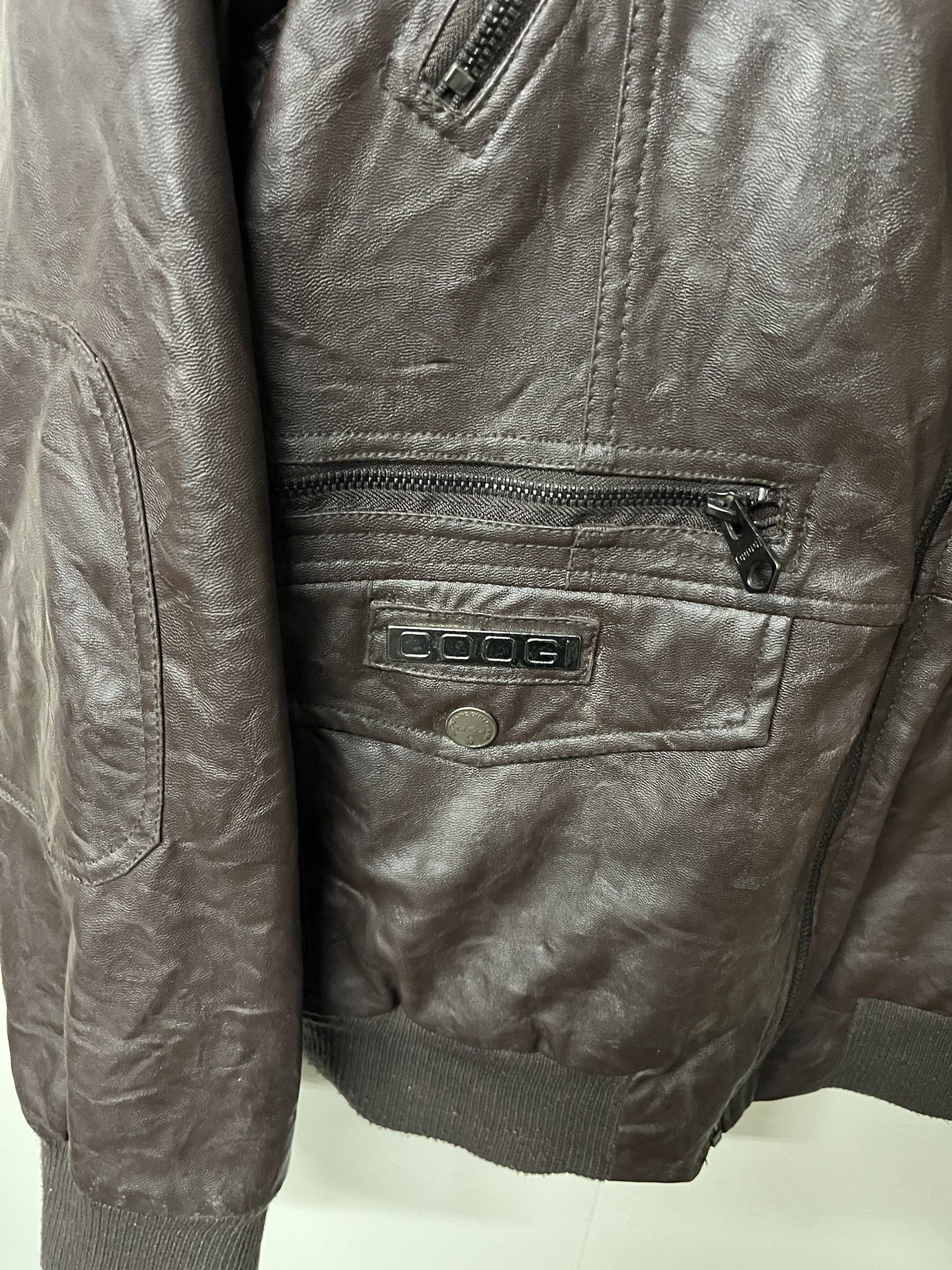 Leather × Wilsons Leather Vintage 2000s Coogi Brown Leather Jacket Size L Size US L / EU 52-54 / 3 - 4 Thumbnail
