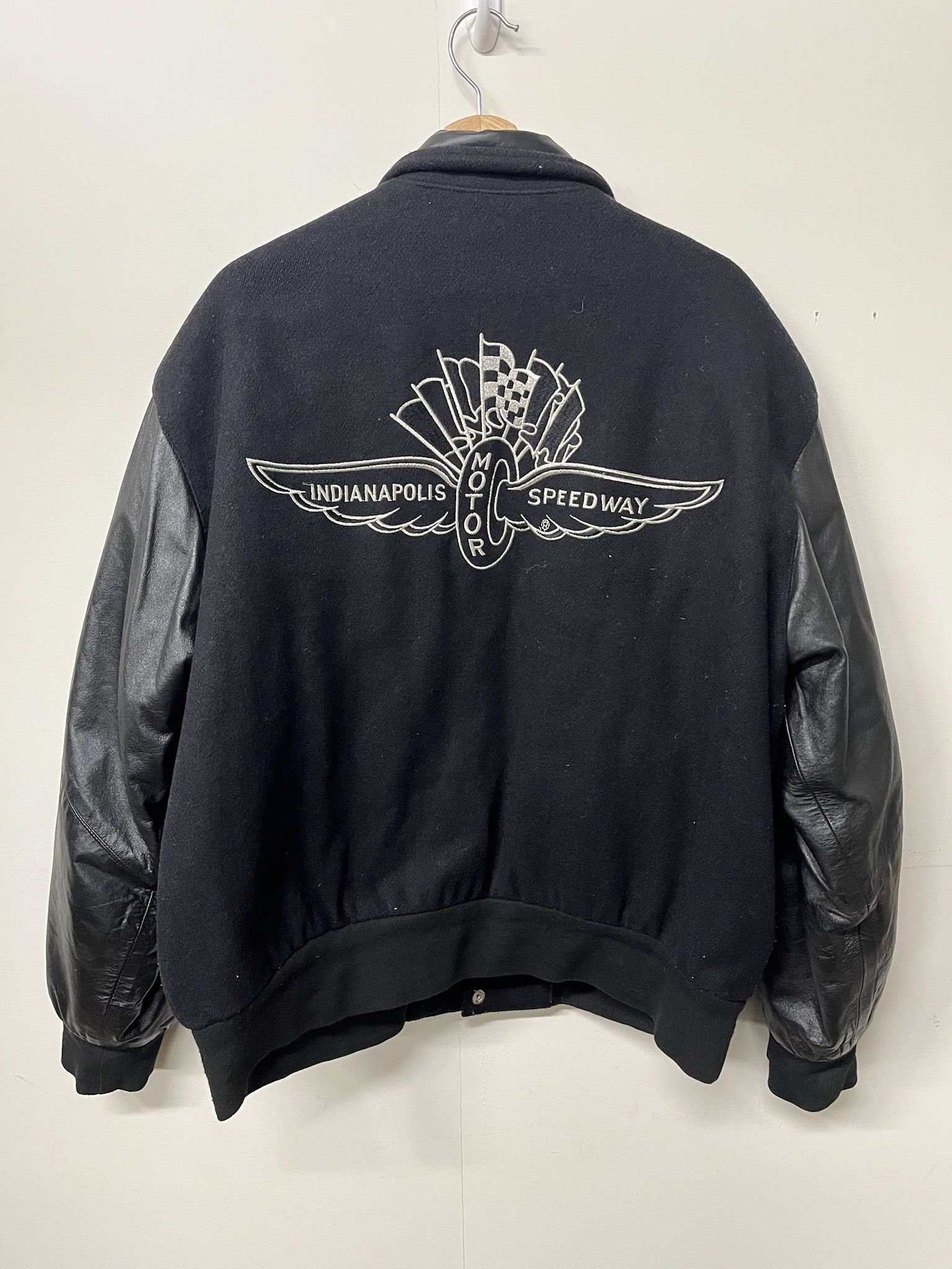 NASCAR Vintage 1990s Indianopis Motor Speedway JH Design Raccing Varsity jacket Size L Size US L / EU 52-54 / 3 - 2 Thumbnail