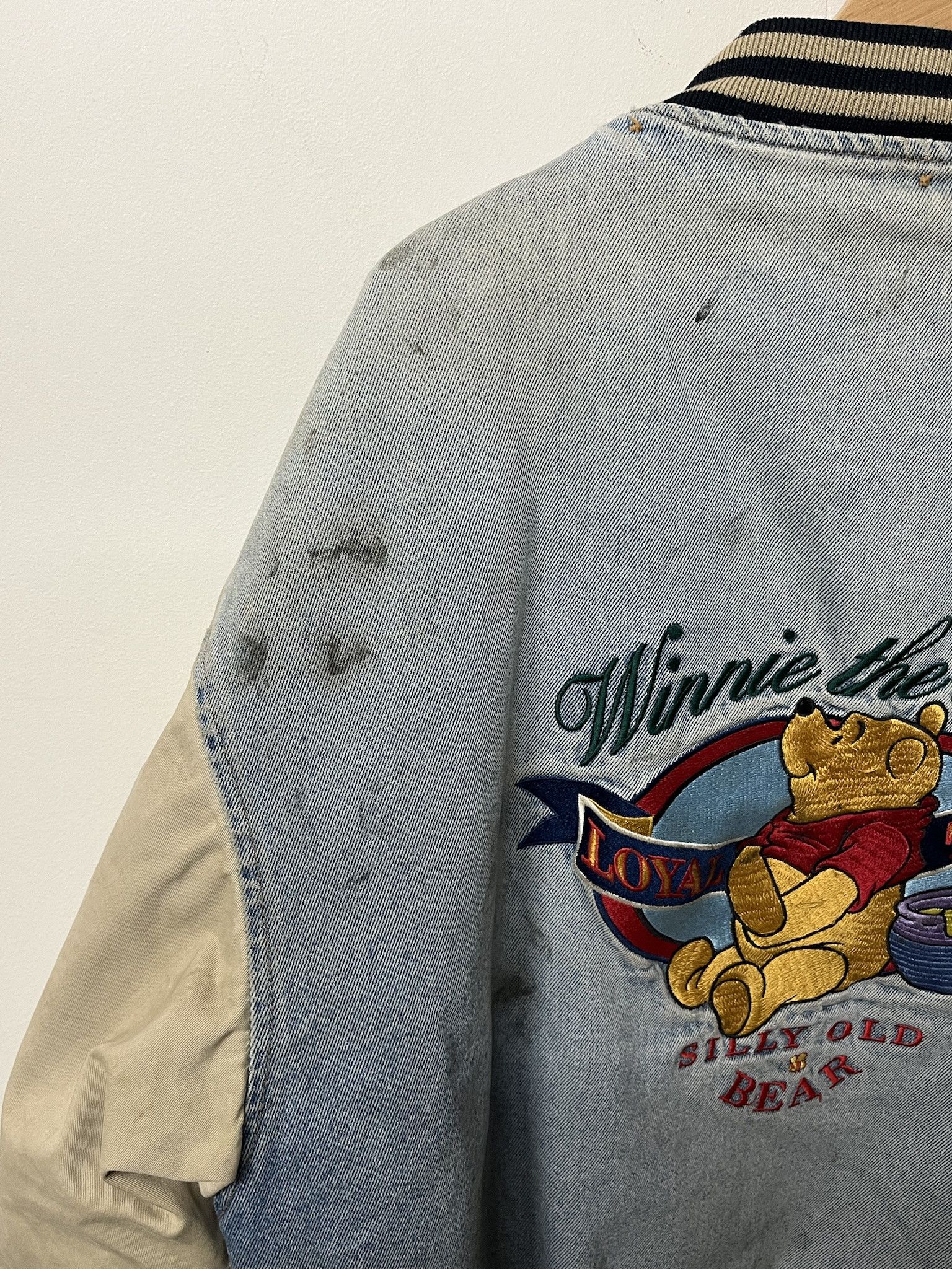 Rap Tees Vintage 2000s Thrashed Winnie the Pooh xxx tentacion Denim Varsity jacket Size XL Size US XL / EU 56 / 4 - 7 Thumbnail