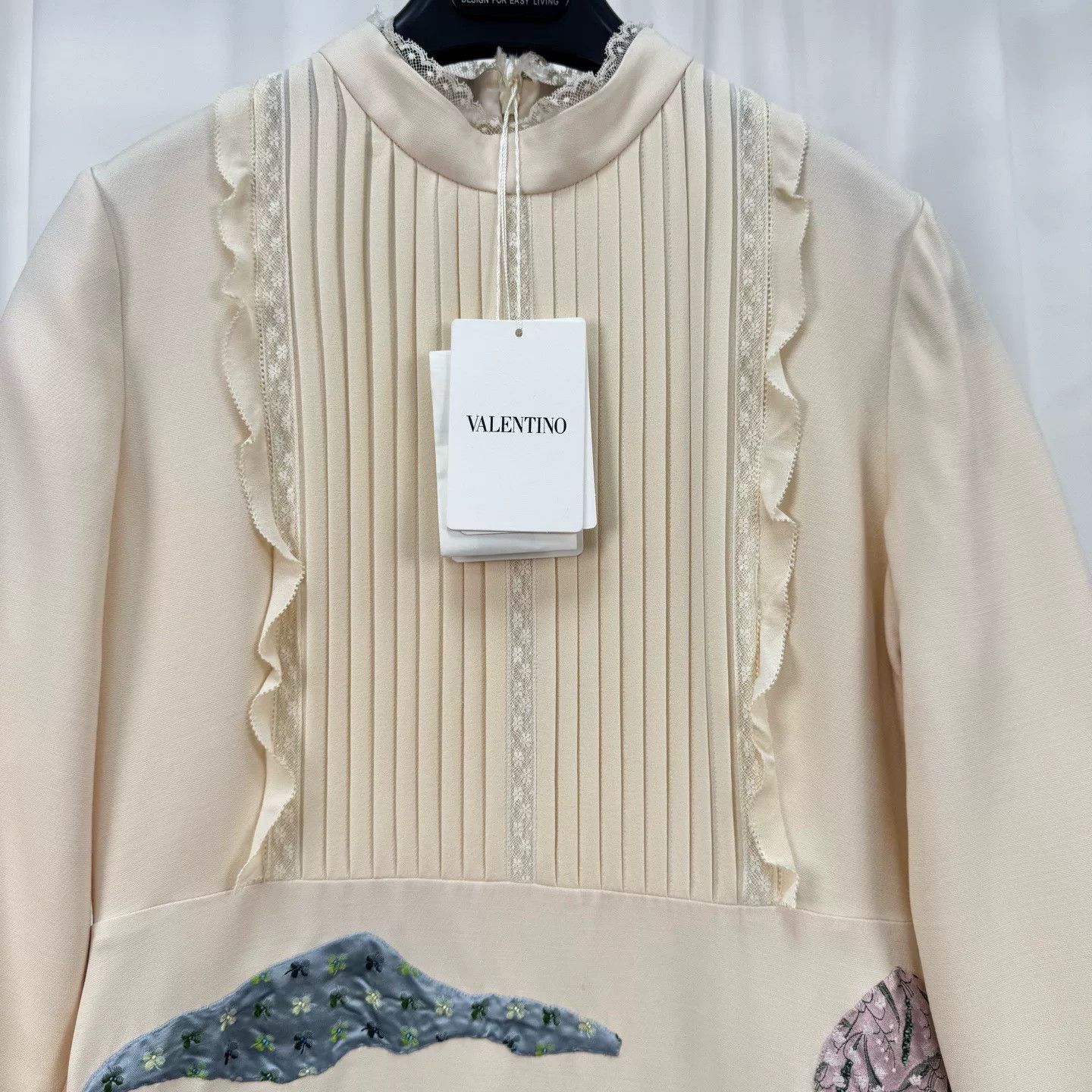 Valentino Valentino Wool Dress with Embroidery & Ruffles Size US XL / EU 56 / 4 - 3 Thumbnail