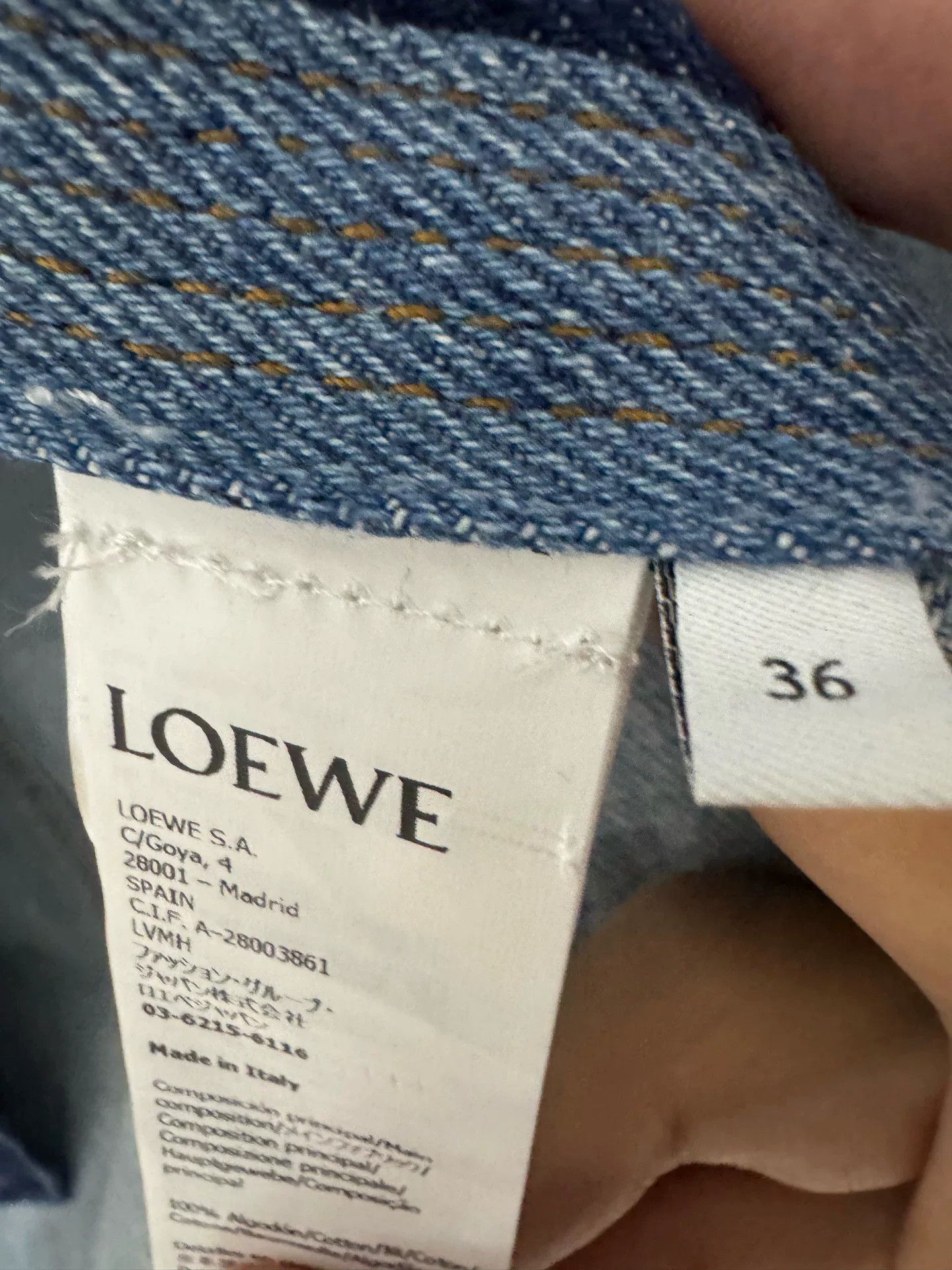 Loewe Loewe Blue Denim Jacket Size 36 Size US L / EU 52-54 / 3 - 4 Thumbnail